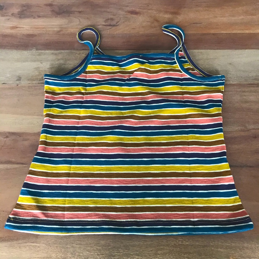 Madewell Striped Faux Wrap Tank Top NWT - Picture 4 of 8